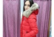 Crvena ženska zimska jakna srednje dužine