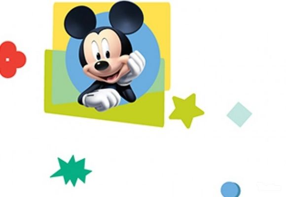 Dečije zavese Disney junaci Miki, Mini i Pluton