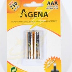 Agena AAA punjive baterije 1,2v, 750mAh