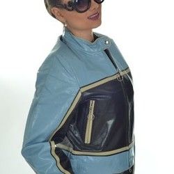 Zenska kozna jakna Imdig Blue - Imdig Leather Group