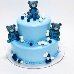 Decija torta sa plavim medvedicima