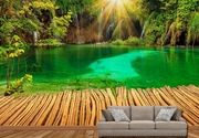 3D Foto Tapete sa dubinom - Zeleno jezero
