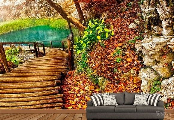 3D Foto Tapete sa dubinom - Jesenja stazica