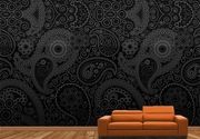 3D Teksture Foto Tapete - Crni Ornamenti