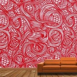 3D Teksture Foto Tapete - Crveni Ornamenti