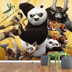 Dečije Foto Tapete - Kung Fu Panda Druzina