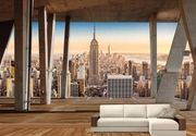 3D Kombinovane Foto Tapete - Pogled sa Zgrade na Empajer Stejt