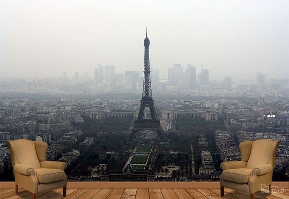 Gradovi i Spomenici Foto Tapete - Pogled na Osvetljen Toranj Pariz