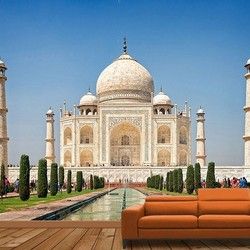 Gradovi i Spomenici Foto Tapete - Pogled na Tadz Mahal
