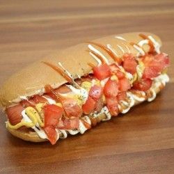 Tomato hot dog