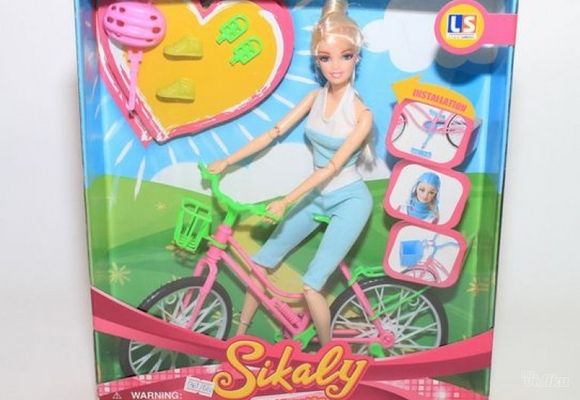 Decja igracka za devojcice Barbika na biciklu