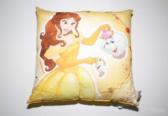 Decji jastuk za devojcice sa likovima iz crtanog filma Lepotica i Zver