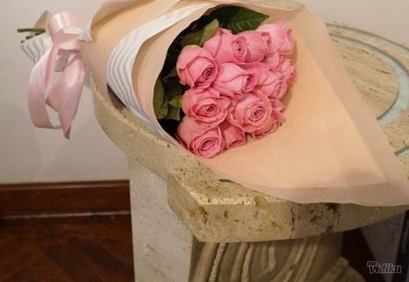 Buket ruža - Elegantan buket sa roza ružama