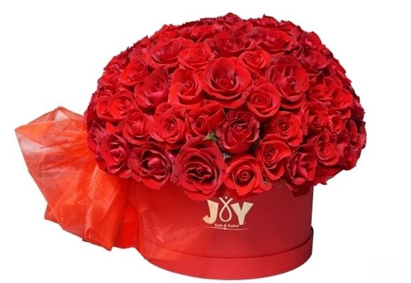Cveće u kutiji - crvene ruže u plišanoj kutiji