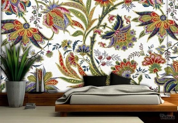 Pattern Floral Ornamental Cvetni ornamenti 3D fototapeta zidni mural foto tapeta