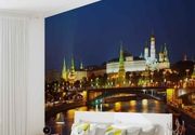 City Moscow by night Moskva grad noću u boji 3D fototapeta zidni mural foto tapeta