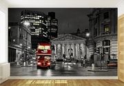 City London Red Bus Double Decker Autobus Grad 3D fototapeta zidni mural foto tapeta