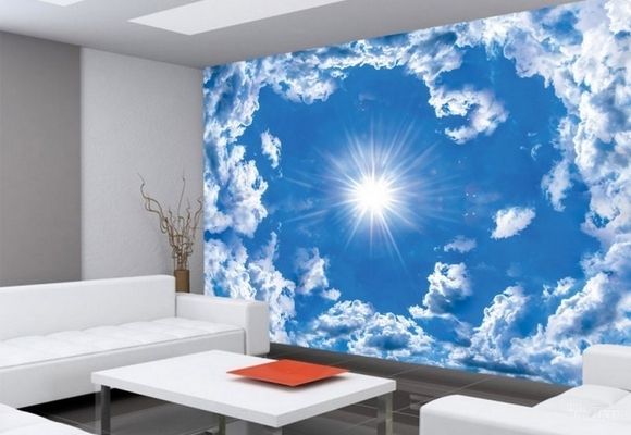 Sky Clouds Sun Nebo Sunce Oblaci 3D fototapeta zidni mural foto tapeta