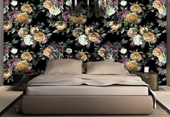 Pattern Flowers Cveće 3D fototapeta zidni mural foto tapeta
