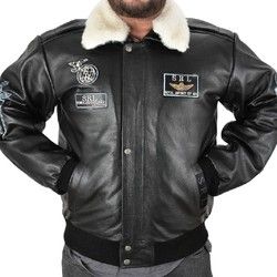 Kožna jakna  /SRL Pilot u crnoj i tamno braon boji