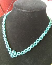 Zelena ogrlica od Ceskih kristalnih perlica 
