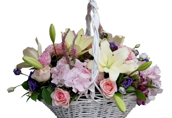 Cveće poklon - Cvetna korpa za venčanje