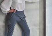 Pantalone preklop sive boje
