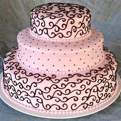 Svadbena torta Šlag roze-braon