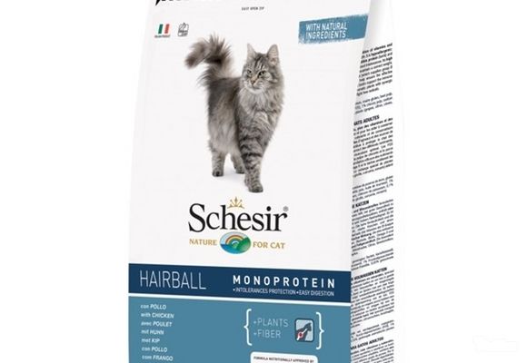 Hrana za mačke - Schesir - adult piletina hairball - Vet Alfa team