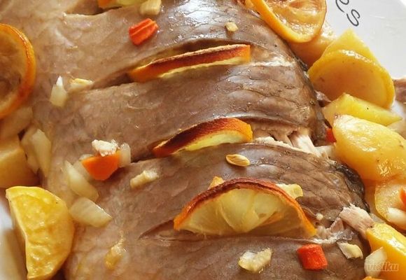 Pečenje ribe - šaran - Ribarnica Omega 3