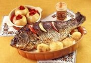 Pečenje ribe - pečeni šaran - Ribarnica Azzuro Marre