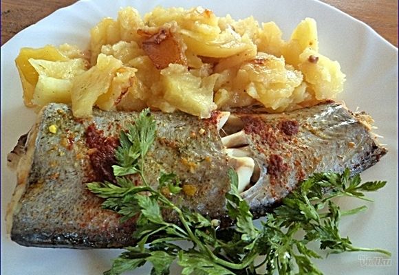 Pečenje ribe - oslić pečeni - Ribarnica Šaran - Padina