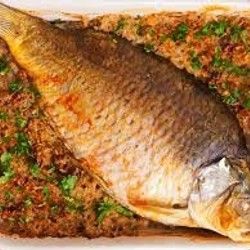 Pečenje ribe - šaran pečeni - Ribarnica Šaran - Padina