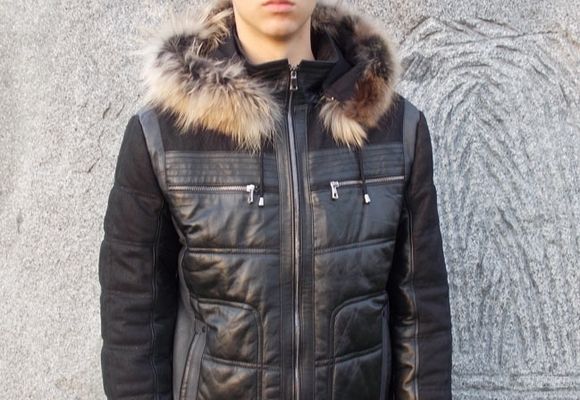 Muška kožna jakna - Bronson - crna - La Force Leather