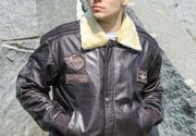 Muška kožna jakna - Redwood - tamno braon - La Force Leather