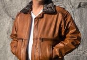 Muška kožna jakna - Cruise - svetlo braon - La Force Leather