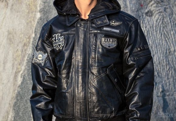 Muška kožna jakna - Dallas - crna - La Force Leather