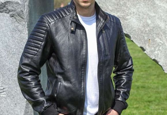 Muška kožna jakna - Becker - crna - La Force Leather