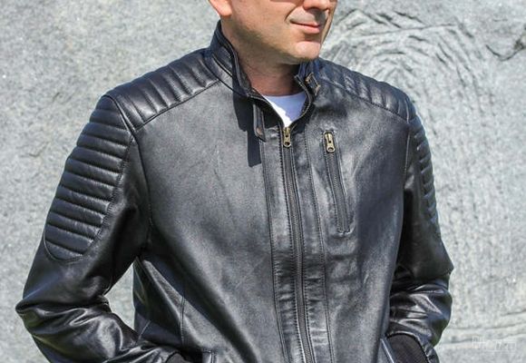 Muška kožna jakna - Becker - crna - La Force Leather