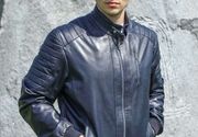 Muška kožna jakna - Becker - teget - La Force Leather