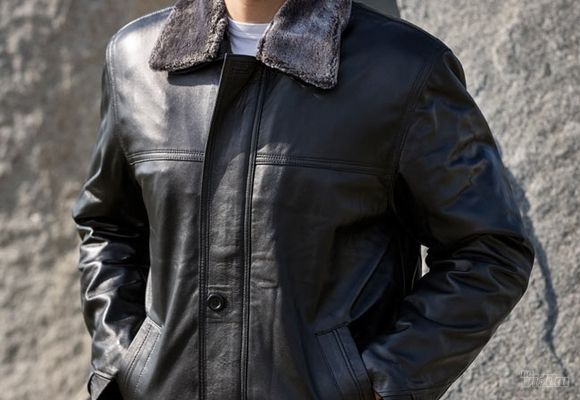 Duže muške kožne jakne - Luciano - crna - La Force Leather