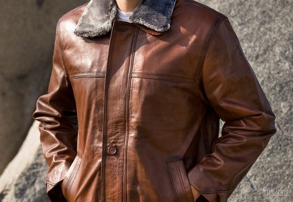 Duže muške kožne jakne - Luciano - tamno braon - La Force Leather