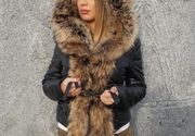 Ženske kožne jakne sa krznom - Stephanie - crna - La Force Leather