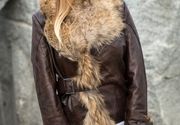 Ženske kožne jakne sa krznom - Pamela - tamno braon 2 - La Force Leather