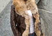 Ženske kožne jakne sa krznom - Pamela - tamno braon 2 - La Force Leather