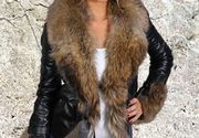 Ženske kožne jakne sa krznom - Vanessa - crna 2 - La Force Leather