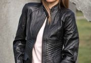 Ženske kratke kožne jakne - Julia crna - La Force Leather