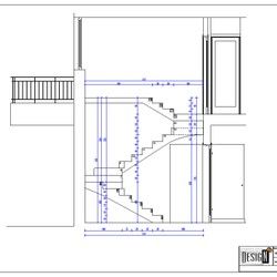 Idejni projekat za kuću 08 stepenice - presek - Design N2