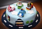 Dečije torte - torta sa automobilima - Grismel - proizvodnja torti, kolača i peciva