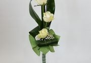 Buket ruža - 3 bele ruže sa pratećim zelenilom - Cvećara Flowers Silver Pack